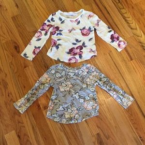 Old Navy Shirts & Tops - Set of Two Old Navy Floral Long Sleeve Tees - 3T Old Navy Shirts & Tops - Set of Two Old Navy Floral Long Sleeve Tees - 3T